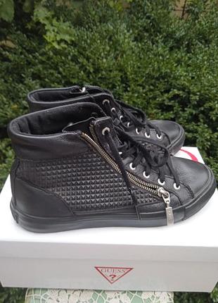 Ботинки женские из натуральной кожи от известного бренда guess, 37 размер бу