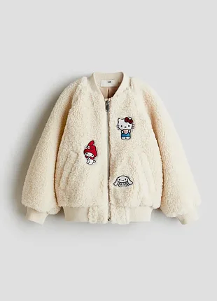 Куртка тедді / шерпа для дівчинки від h&m 5-6 років hello kitty