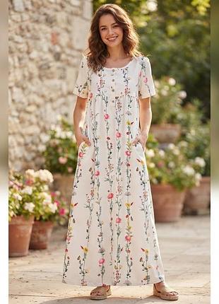 Сукня міді в квітковий принт розмір xl