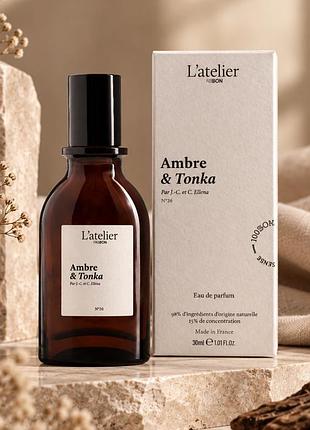Парфюмерная вода l'atelier 100bon ambre & tonkа 30 мл
