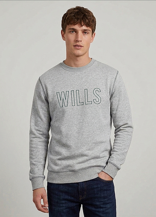 Чоловічий світшот jack wills класичного сірого кольору s - m розмір