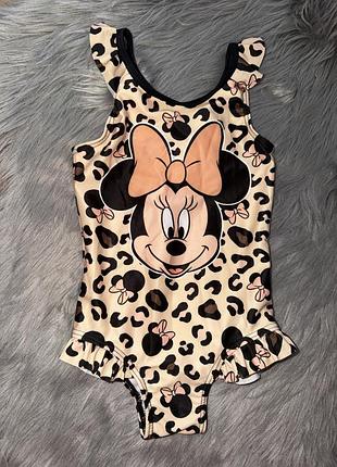 Супер крутий стильний леопардовий купальник з minnie на 3р disney