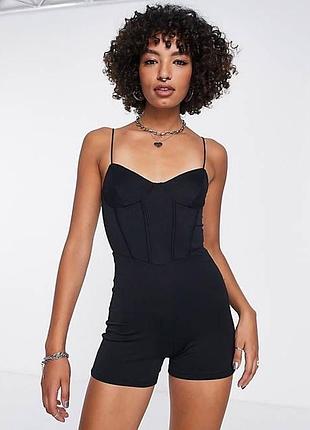 Чорний комбінезон bershka