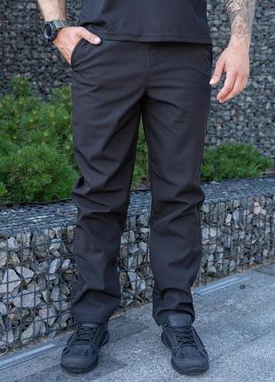 Штани утеплені softshell comfort чорні