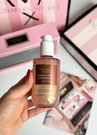 Олійка для тіла з блискітками  vanilla bean macadamia victoria’s secret