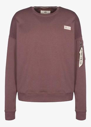 Світшот alpha industries l бордовий