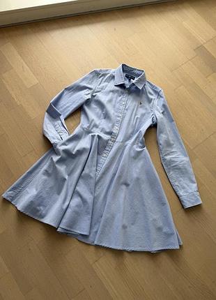 Ralph lauren шкільна/офісна/повсякденна сукня-сорочка з кишенями 100% бавовна на дівчинку-підлітка або мініатюрну жінку