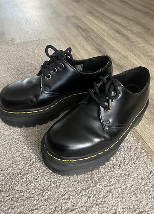 Шкіряні туфлі/лофери dr. martens 1461 quad / 1461 platform