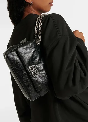 🖤balenciaga monaco chain bag premium🖤 натуральная кожа сумка брендовая с комплектом баленсиага
