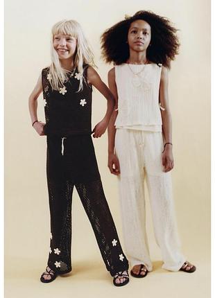Штани брюки для дівчинки  zara 8-9 131 тільки низ