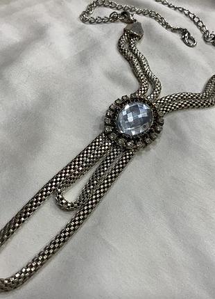 ✨💎 розкішне вінтажне кольє-сотуар / краватка в стилі art deco / vintage glamour  🩶📽️