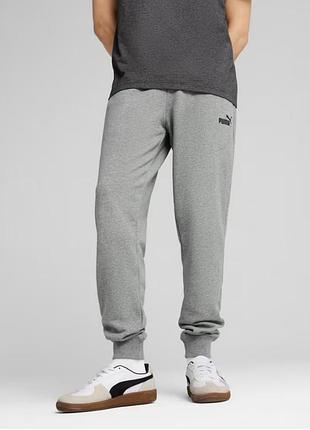 Чоловічі спортивні штани джогери puma сірі однотонні розмір м