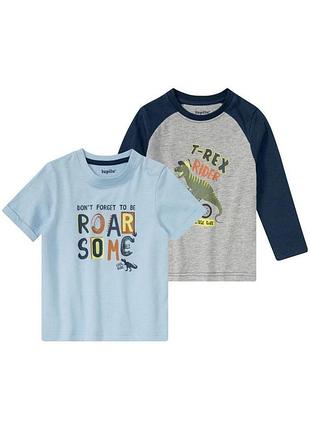 Футболка и лонгслив (набор 2 шт.) для мальчика lupilu lenzing 382095 110-116 см (4-6 years) комбинированный