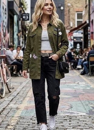 Куртка піджак river island в мілітарі стилі вільного крою