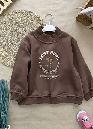Світшот lost hope коричневий