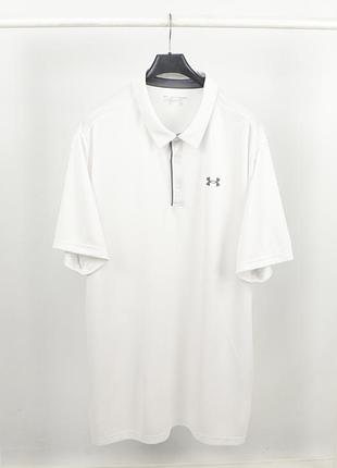 Чоловіча polo футболка under armour white big size