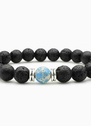 Стильний кам'яний браслет earth lava