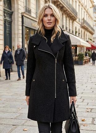 Пальто косуха next outerwear чорного кольору