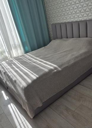 Вязаное покрывало беж 220*240
