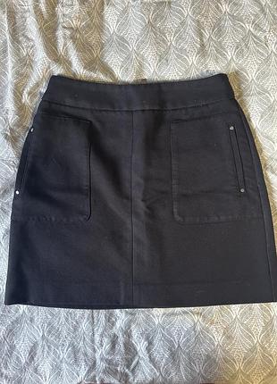 Спідниця чорна, жіноча. h&m. міні спідниця, розмір 42 (s)