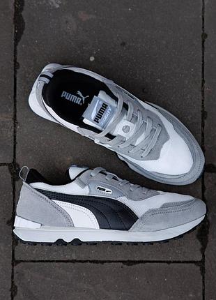 Р.41-46 кроссовки puma rider fv grey black white pm038