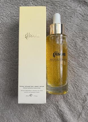 Медова відновлювальна сироватка для волосся gisou hair repair serum, 30 ml