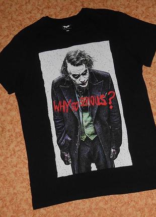 Футболка why so serious?/the dark knight/joker/джокер/batman/бетмен/dc comics/мерч