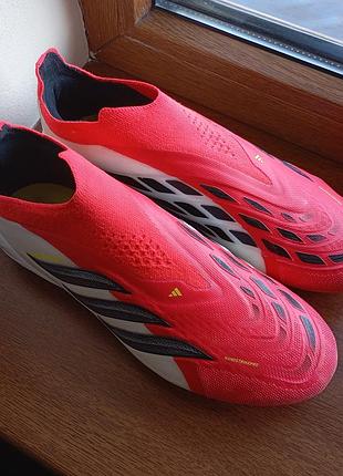 Футбольные копочки adidas predator elite ll fg jr7855 оригинал р.38 красные