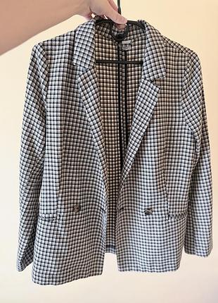 Піджак прямого крою в клітинку h&m