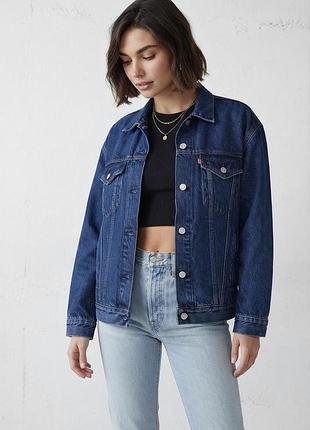 Джинсовий оверсайз жакет levi’s з утепленням —  2 в 1