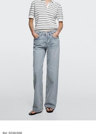 Джинси wide leg massimo dutti