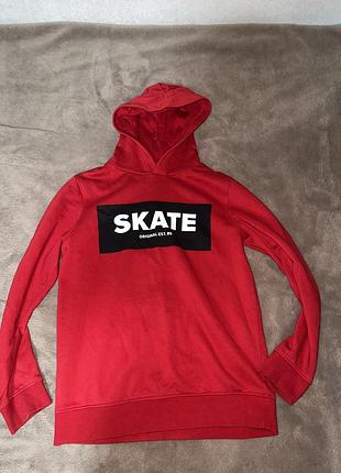 Кофта червона із надписом skate original est.89