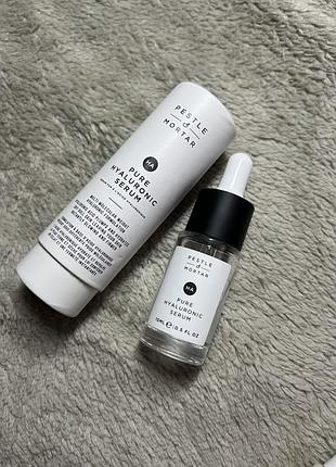 Гіалуронова сироватка для обличчя pestle & mortar pure hyaluronic serum, 15 ml