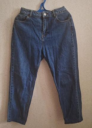 Джинсы pull &amp; bear синие eur 38 / mex 28 (мом/прямые)