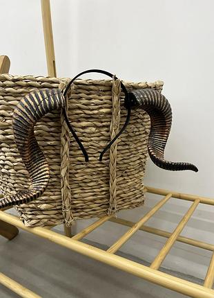 Рога закрученные на обруче косплей, хэллоуин