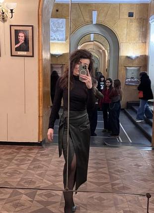 Zara спідниця поліуретан штучна шкіра xs
