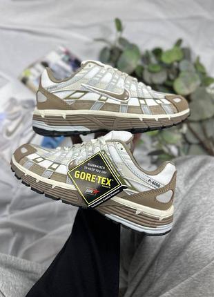 Р.38-44 кросівки nike p-6000 brown gore tex, термо артикул 0747