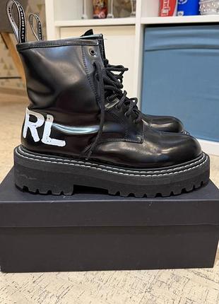 Черевики karl lagerfeld, р. 39, чорні, на платформі