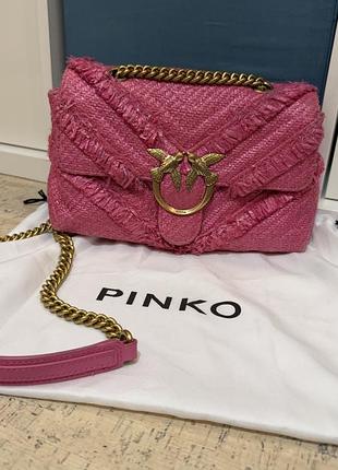 Сумка pinko love bag, рожева, оригінал