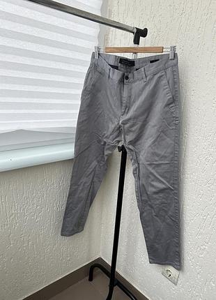 Чоловічі сірі штани zara man, розмір 42