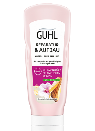 Кондиционер для поврежденных, истощенных и ломких волос guhl reparatur & aufbau, 200 мл.
