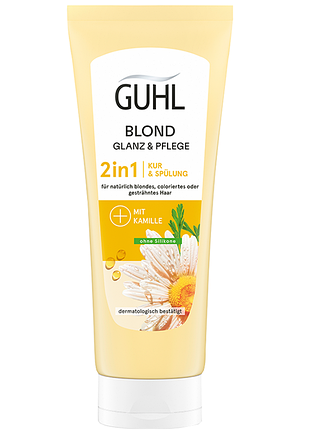 Комплексное средство по уходу за светлыми волосами 2в1 guhl blond glanz & pflege 200 мл.