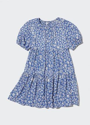 Платье uniqlo летнее 9-10роков цветочное