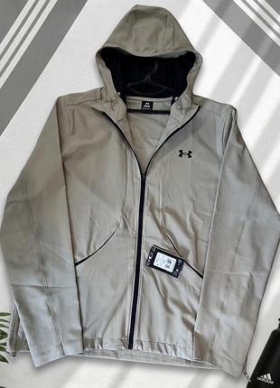 Чоловіча вітровка,спортивна кофта under armour (оліва/хакі), розмір l/xl