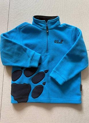 Дитяча флісова кофта jack wolfskin, зріст 128 см