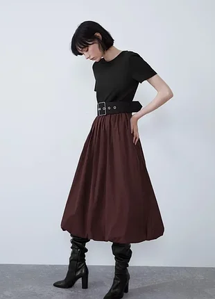 Миди платье трикотаж zara m