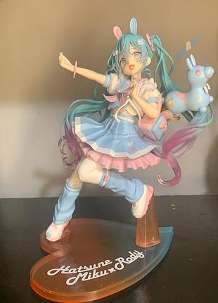 Оригинальный аниме фигурка taito kuji hatsune miku x rody