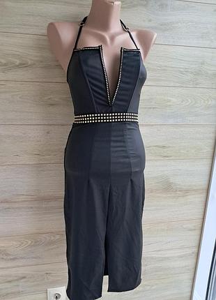 Секси платье ann summers с заклепками  под кожу новое разм xs-s