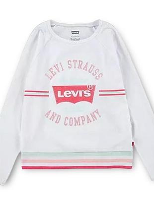 Дівчача толстовка levi's, біла кофта для дівчинки 13-15 років