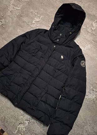 Оригинальная женская стеганая куртка abercrombie &amp; fitch из натурального пуха и пера